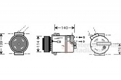 VAN WEZEL 3700k451 -  Компрессор, кондиционер